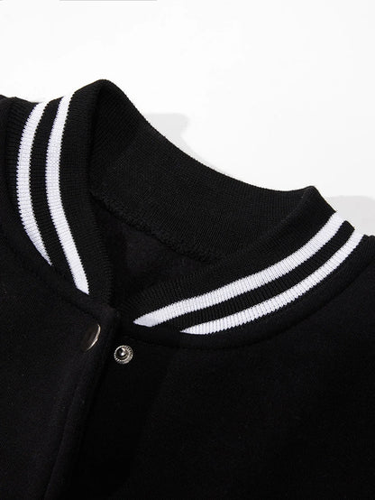 Realizing Dreams In New York Print Jacket Male Fashion Hip Hop Baseball Jersey Soft Loose Fleece Coat Unisex Street Basics Top
