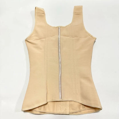 Shapewear Women Fajas Waist Trainer Tummy Control Vest Body Shaper 17 Steel Bones 3-Row Hooks Zipper Adjustable Strap