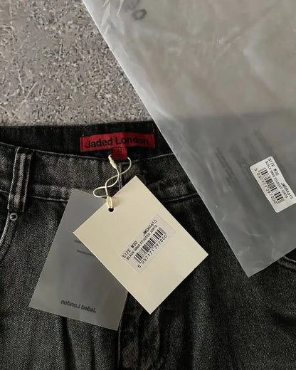 Cowboy shorts with rivet design and street wing pattern fashionable high waisted wide leg pants for Y2K knee length pants