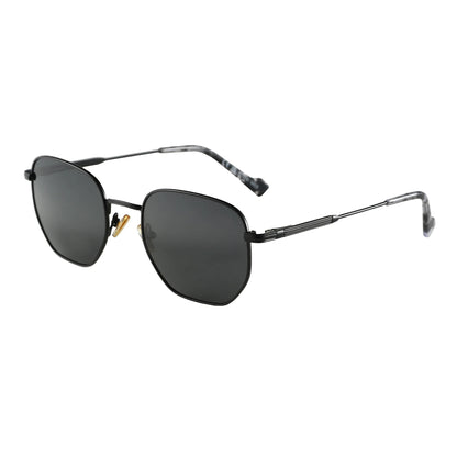 Fashion Hexagonal Geometry Polarized Sunglasses for Men and Women Polygon Metal Shade Pilot Sun Glasses ZS1203