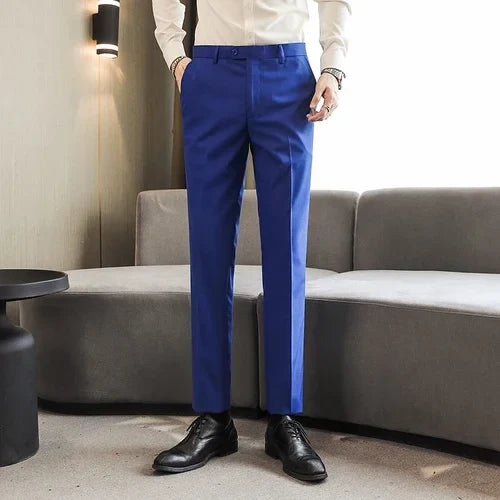 Formal Pants Men 2024 New Elegant Man Office Work Pants Casual Elastic Men's Trousers Men 17 Colors Pantalones Hombre