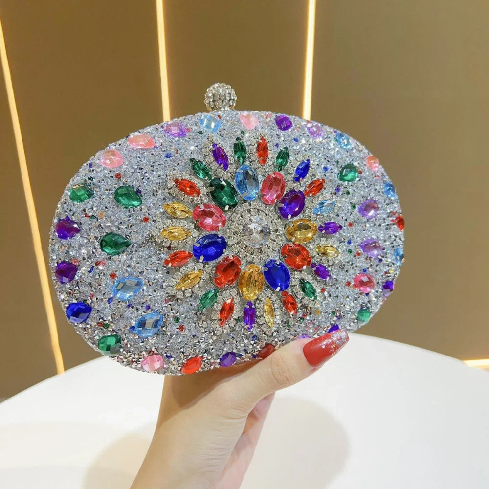 Luxurious Diamond-Encrusted Rhinestone Crossbody Small Handbag Versatile Elegant Women's Fashion Accessory