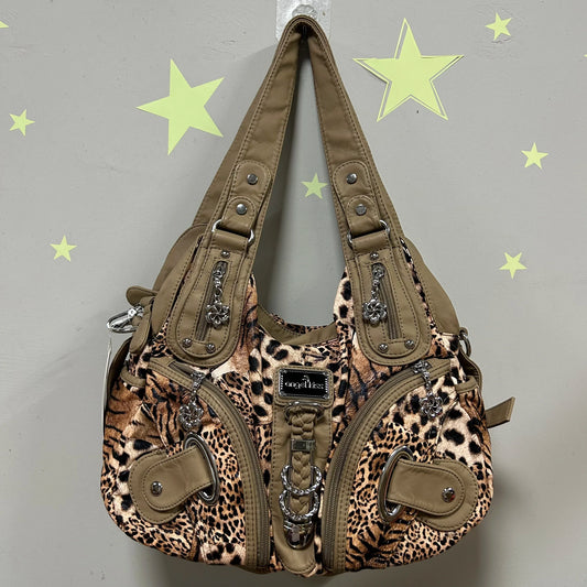 Vintage Bag Women Handbags Brown Leopard Shoulder Bag Top-handle Handbag Fashion Satchel Dumpling Shoulder Bag Tote Hobos
