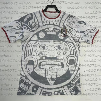 Mexico Aztec Sun Stone 3D Print T-Shirt Green Red National Emblem Breathable Quick-drying Cultural Casual Top