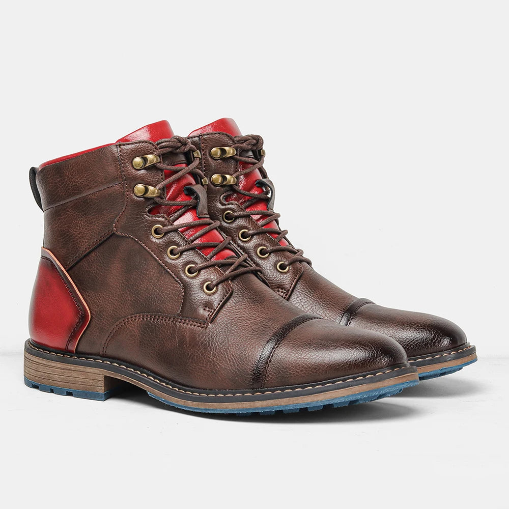 Size 7~13 Retro Men Boots 2023 Fashion Comfortable  Spring Leather Boots