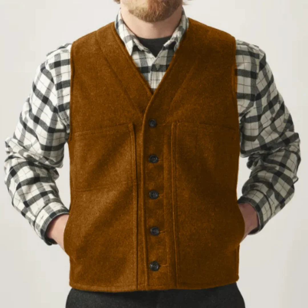 Men Vest Army Green Herringbone Single Button Waistcoat For Wedding Birthday Banquet Party Business Office Work Men Suit Vest