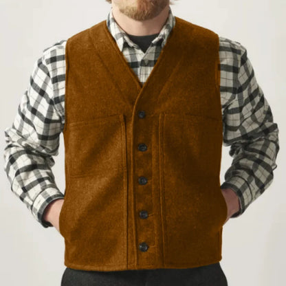 Men Vest Army Green Herringbone Single Button Waistcoat For Wedding Birthday Banquet Party Business Office Work Men Suit Vest