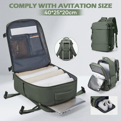Backpack Travel Cabin Airplane 40x20x25, Backpack Cabin for Ryanair Travel Suitcases 40x30x20 Men Cabin Hand Luggage Anti-theft