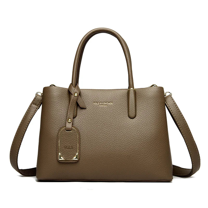 Solid Color pu leather Zipper Sweet Ladies Tote Bags on Sale 2025 High Quality Large Capacity Concise Shoulder Bags for Women