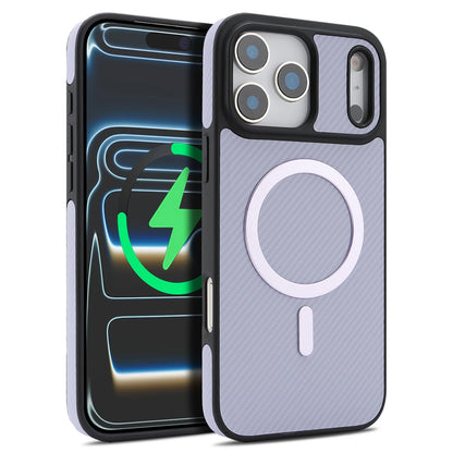 Luxury Carbon Fiber Magnetic Leather Phone Case For iPhone 17 Pro Max 16 Plus 15 14 13 12 For Magsafe Shockproof Slim Fit Cover