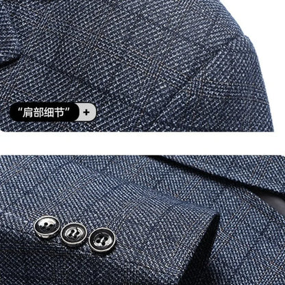 2025 Autumn Winter Woolen Suit Jacket for Men's Korean Slim Fit Casual Business Suit Jackets Social Office Blazers Men Clothing
