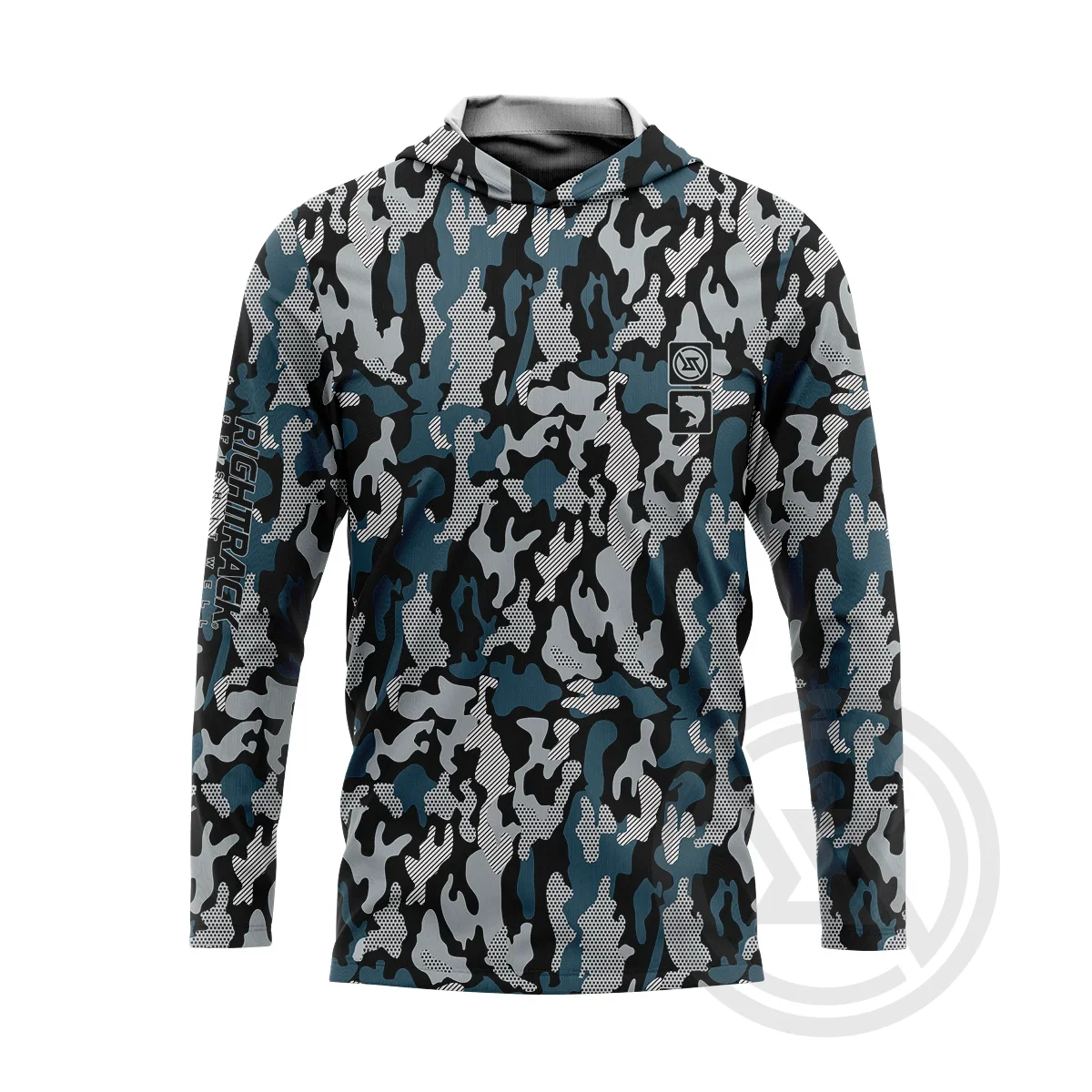 RT Camo Hoody Fishing Shirts Summer Outdoor Long Sleeve Mesh UPF Sunscreen Gear Angling Clothing