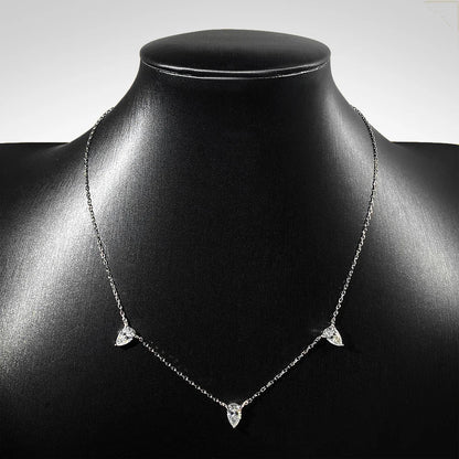 3ct Pear Cut Moissanite Pendant Necklaces for Women Shining Diamond with Certificates s925 Silver Chain Dainty Necklace