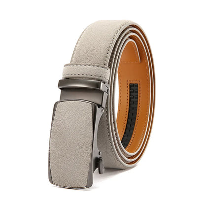 Men's Leather Belts Fashion Automatic Buckle PU Male Belts Luxury Business Designer Black Brown 115 125 135cm