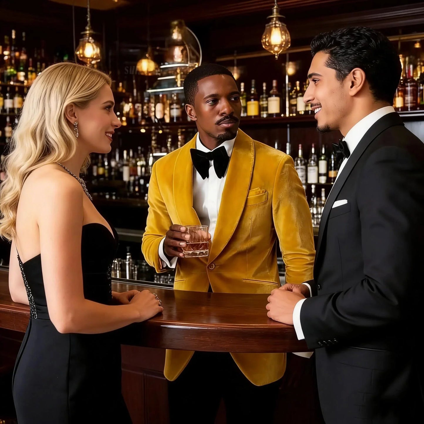 Men's Gold Velvet Tuxedo Blazer Shawl Lapel One Button Formal Jacket Fashion Slim Fit Wedding Prom Party Suit Coat