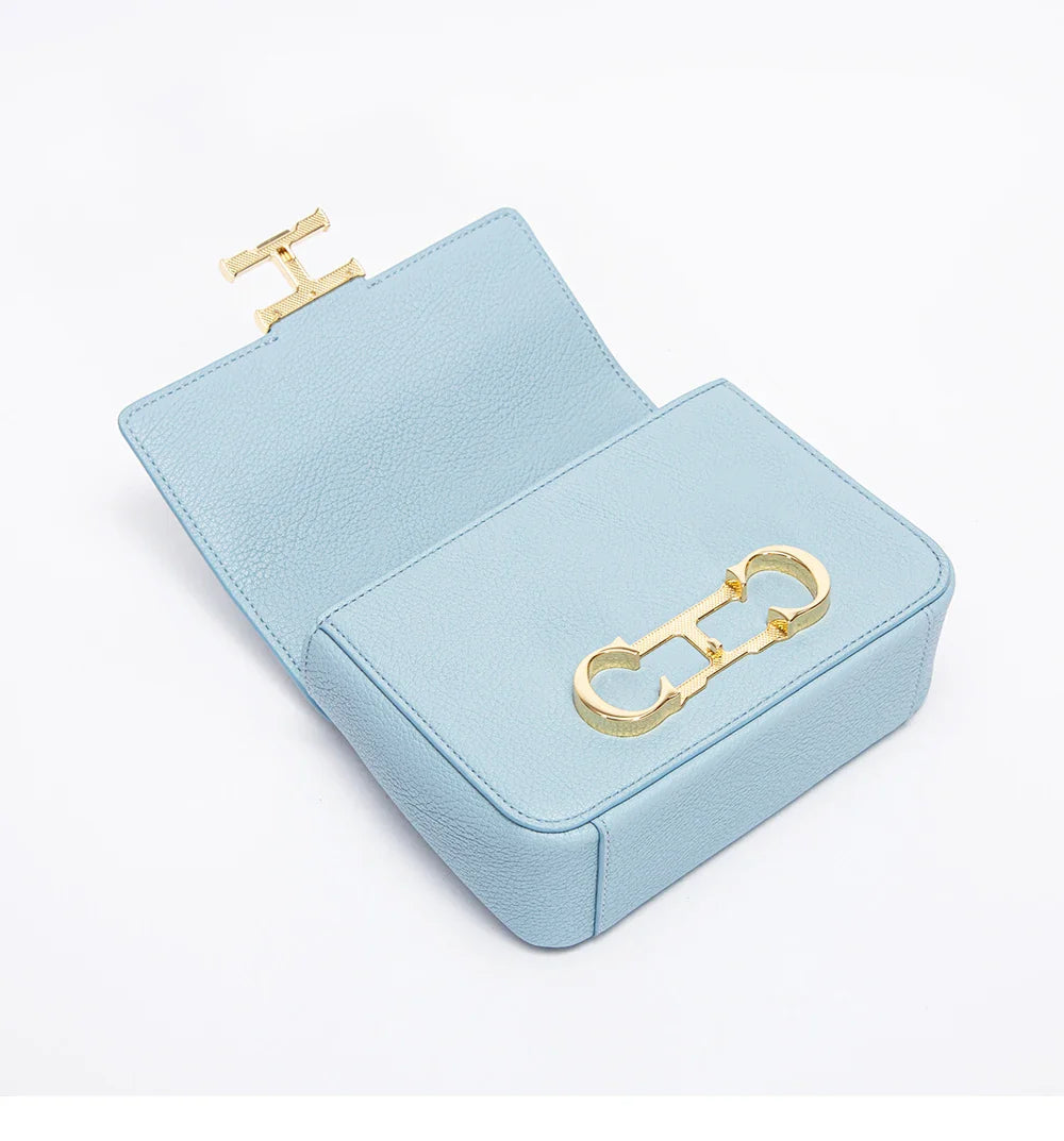 Women's Crossbody Bag Classic Flip Small Square Bag PU Classic Business Commuter Crossbody Bag