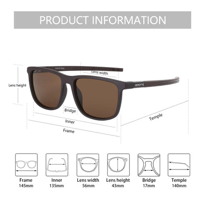Sport Square TR90 Prescription Sunglasses For Men Polarized UV400 Protection Progressive/Myopia Optical Sun Glasses