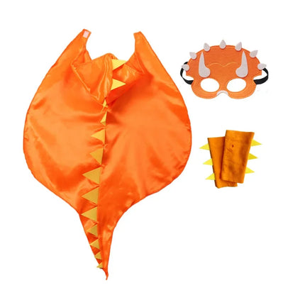 Boys Girls Dinosaur Cape Dragon Hooded Cloak for Kids Halloween Costume Christmas Fancy Cape Mask Cosplay Costumes