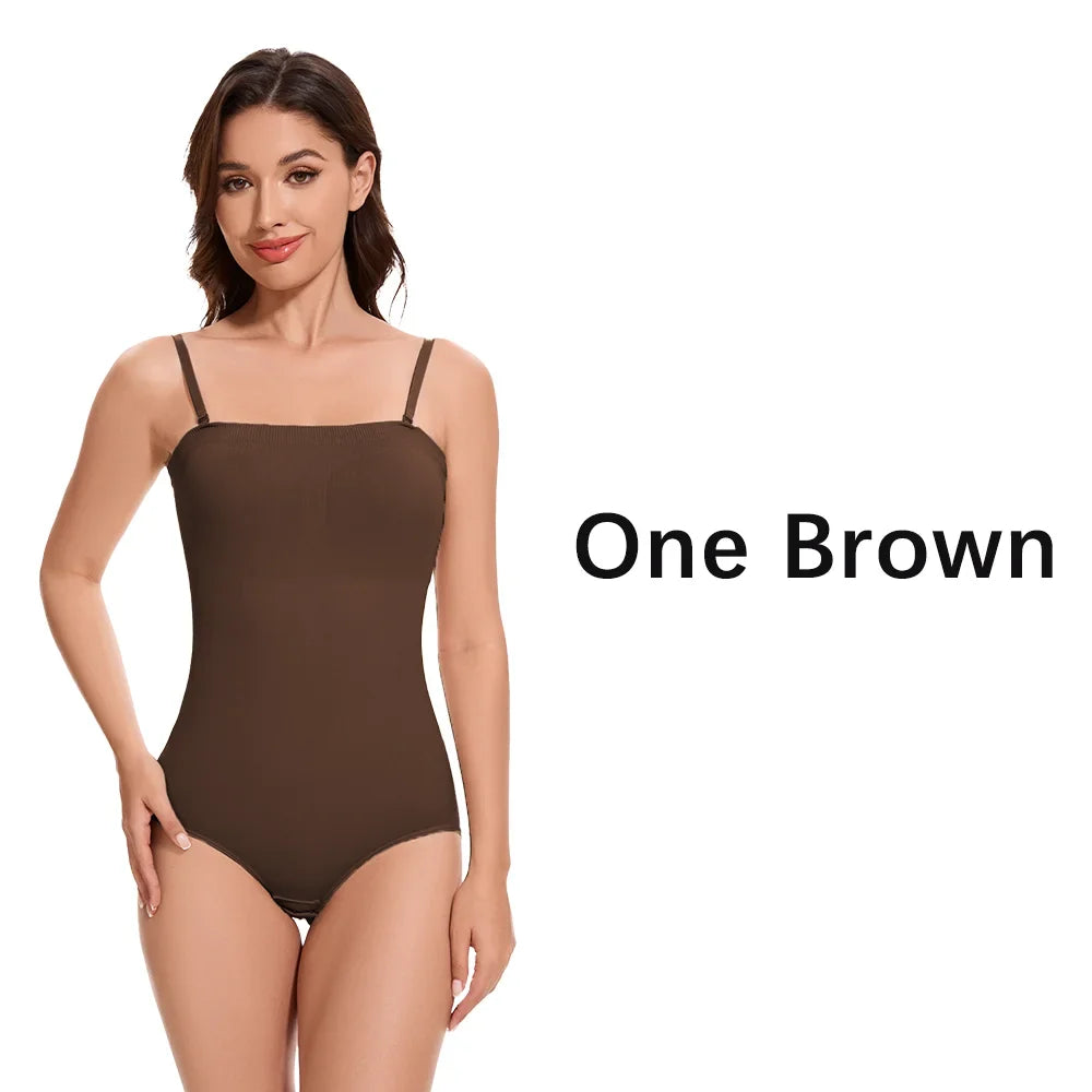 Slimming Strapless Bodysuit Off Shoulder Women Shorts Shapewear Tummy Control Body Shaper Sexy Fajas Underwear Bodysuits