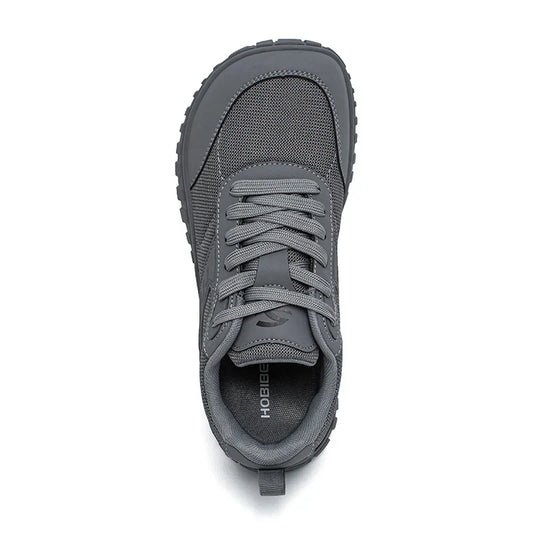 Wide Toe Running Shoes Unisex Minimalist Artificial Leather Walking Sneakers Lace Up Lightweight Breathable Shoes
