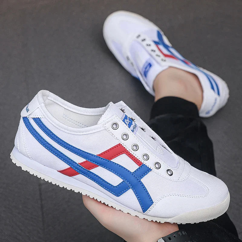 Design Canvas Mesh Shoes Men Casual Sneakers Flat Sports Shoes Walking Running Ligthweight Anti-skid Breathable