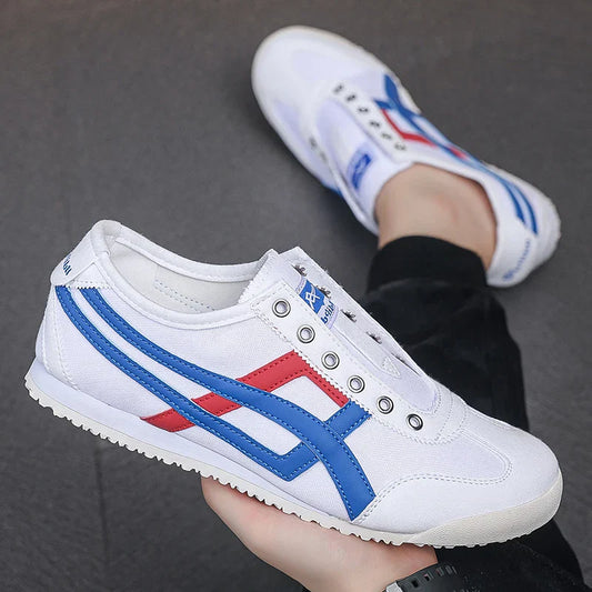 Design Canvas Mesh Shoes Men Casual Sneakers Flat Sports Shoes Walking Running Ligthweight Anti-skid Breathable