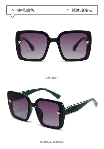 2026 New Luxury Square Sunglasses for Women Sun Glasses Oversized Frame UV400 Protection Trendy Shades for Driving Daily Wear