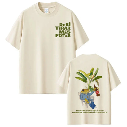 Rapper Bad Bunny Tour 2026 Graphics T-Shirt Men Women Vintage T Shirts Short-sleeved 100% Cotton Hip-hop Aesthetics T-shirts