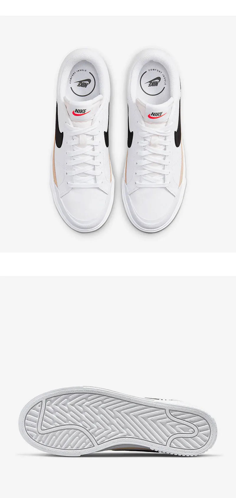 Women's Fashion Comfortable Casual Thick-Sole Wear-Resistant Sneakers DM7590-100