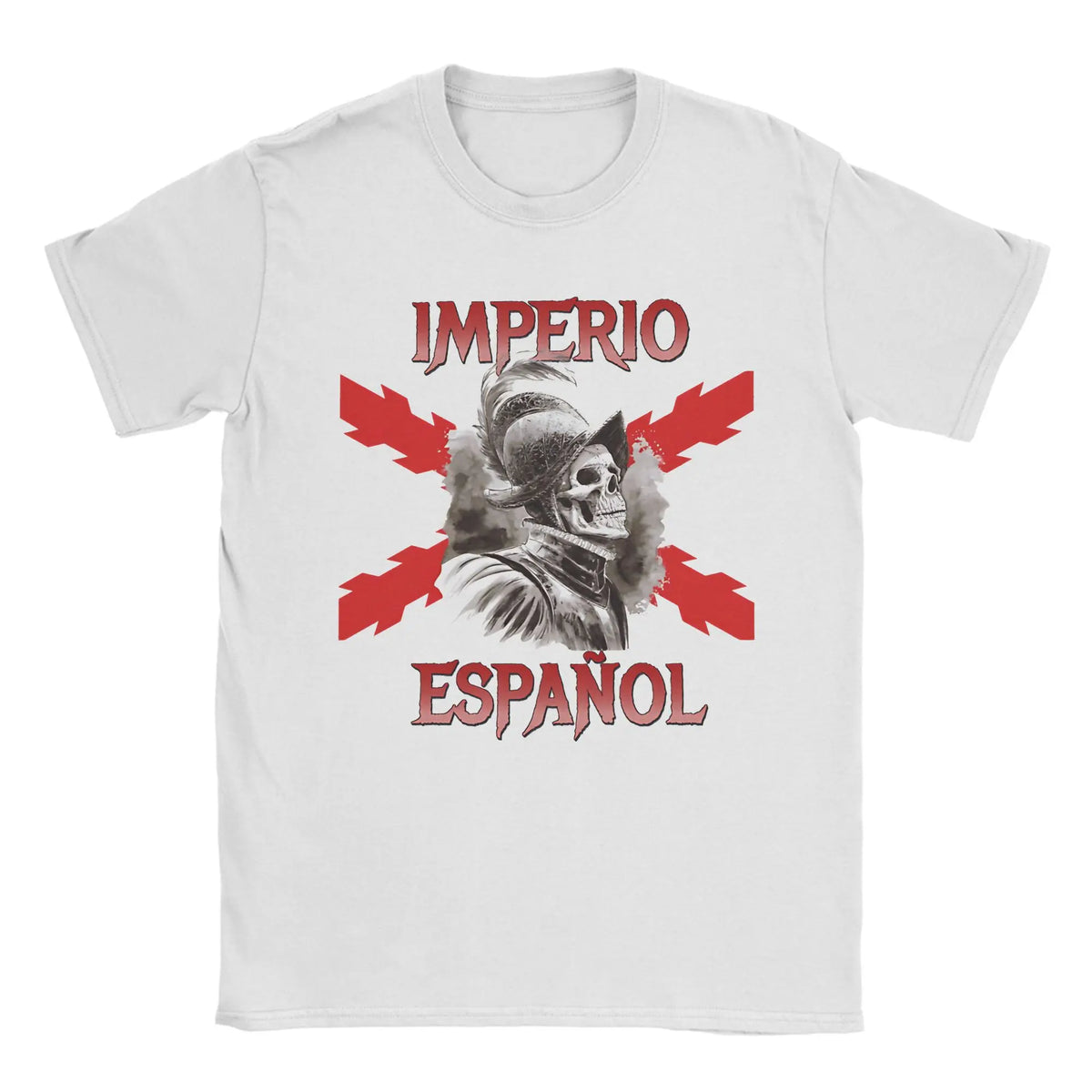 Burgundy Cross Flags Borgona  T-Shirts Spanish Empire  Funny Pure Cotton Tee Shirt Crew Neck Short Sleeve T Shirts Gift Clothes