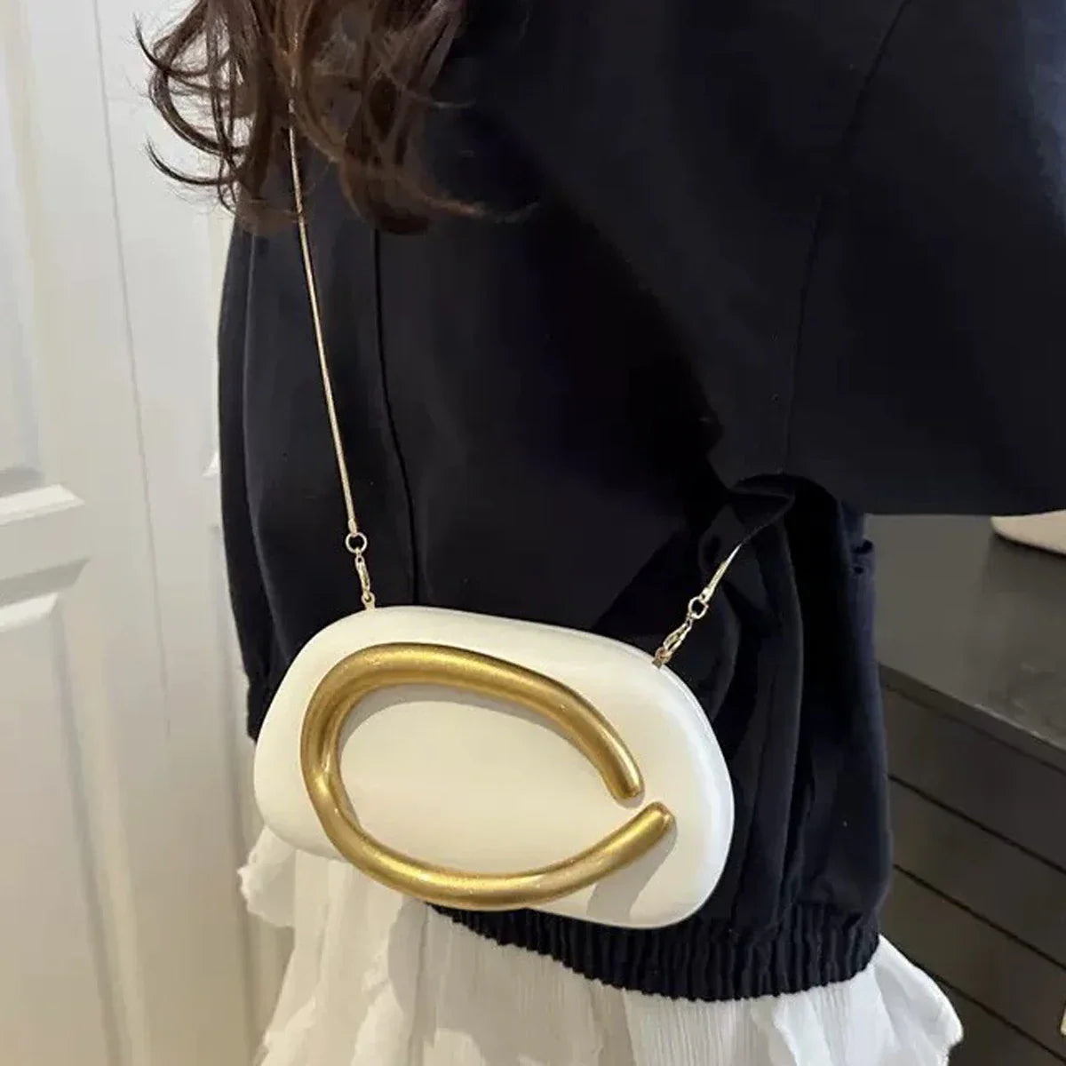White/Blue Women Bag 2025 New Shoulder Handbag Korean Style Luxury Designer Mini Cross Body Bag High Quality Evening Lady Clutch