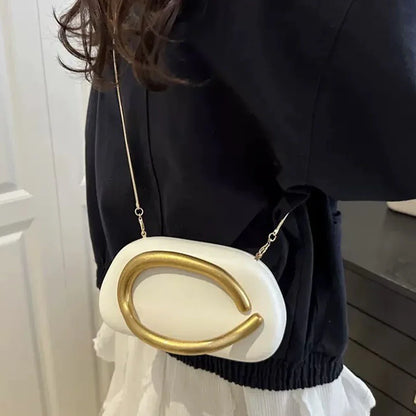 White/Blue Women Bag 2025 New Shoulder Handbag Korean Style Luxury Designer Mini Cross Body Bag High Quality Evening Lady Clutch