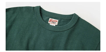 Rugged Bronson Loopwheel Tubular Pocket T-Shirt 220g Slub Cotton Men's Seamless Side Tee Short Sleeve