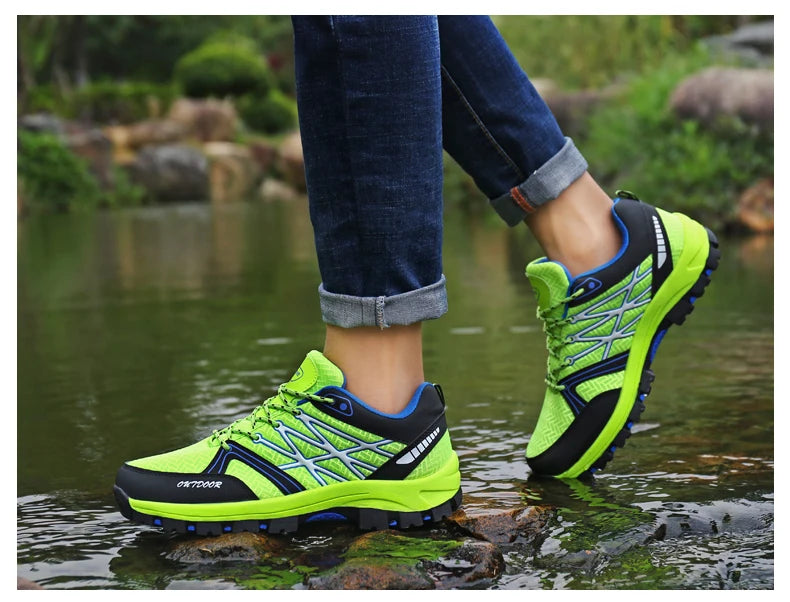 Brand Hiking Shoes Men Mesh Breathable Travel Shoe Outdoor Waterproof Hunting Fishing Shoes Mountain Off-Road Riding Sports Shoe