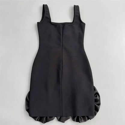 Women Sexy Ruffles Summer Clothing 2025 New Sleeveless Bandage Dress Club Party Mini Dresses