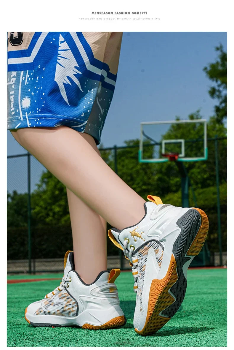 Kids Basketball Shoes Boys Sneakers Non-slip Child Trainer Basket Shoes Outdoor Children Sport Shoes Zapatillas De Deporte
