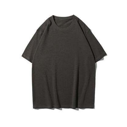 Men's Oversized T-Shirt 9.9oz 280 Grams Heavy High Quality Short Sleeve Cotton Tee Solid Color Unisex Streetwear