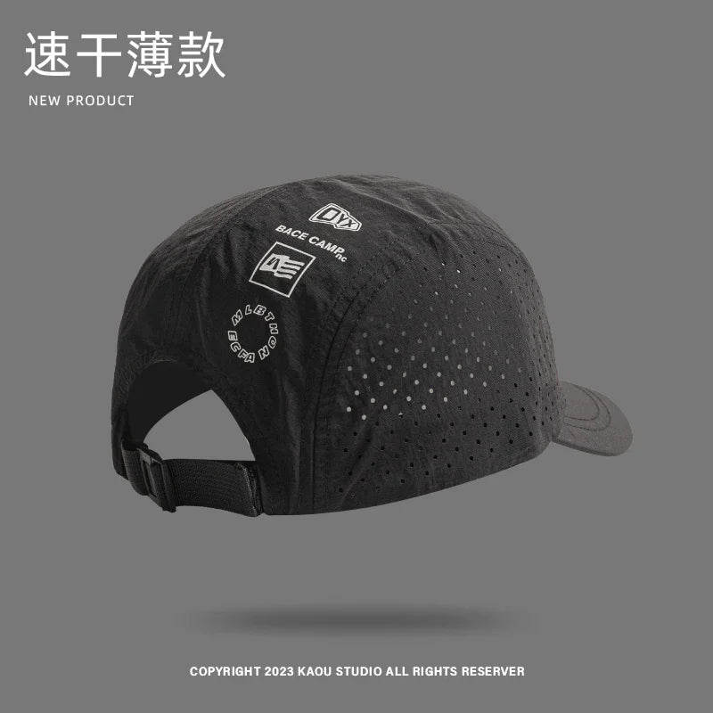 Summer 5 Panel Baseball Caps  For Men And Women Outdoor Camping Cap  Sun Protection Quick-Drying Running Hat Breathable Golf Hat