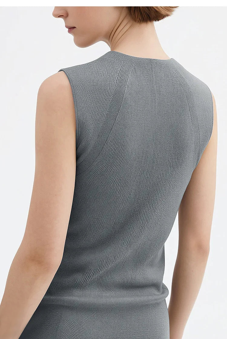 Women's Tank Top 2026 Summer New Round Neck Basic Solid Color Cami Slim Fit Versatile Sleeveless Vest Top female 12642039