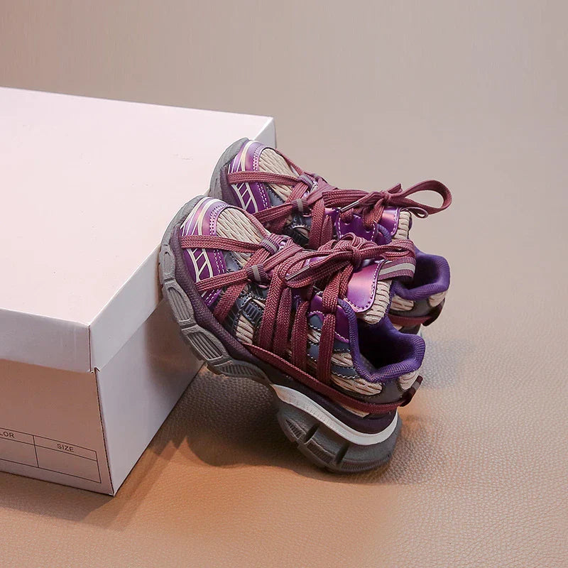 Girl's Sneakers Breathable Versatile Basketball Sneakers for Children Fashion Spring Autumn Kids Causal Boys School Sports Shoes