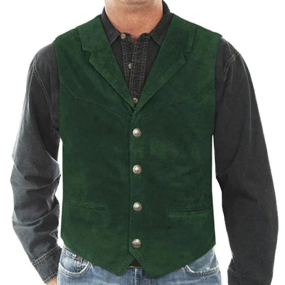 Men Vest Brown Frosted Velvet Solid With Lapel Business Casual Waistcoat For Formal Wedding Party Banquet Work Men Suit