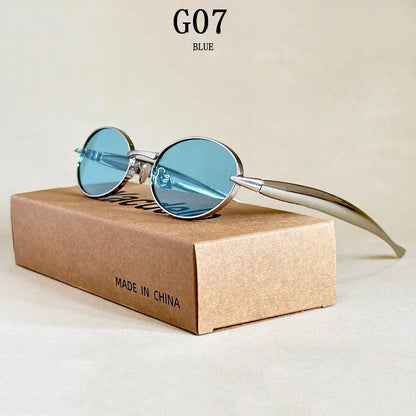 Oval Sunglasses Women Trendy 2025 Luxury Vintage Sunglass Fashion Glasses Dropshipping Lentes De Sol Mujer Lunette Soleil Femme