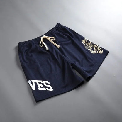 Mens Summer Streetwear Sports Casual Motorcycle Shorts Gym Fitness Mesh Quick Dry Running Beach Basketball Jogger Short Pants