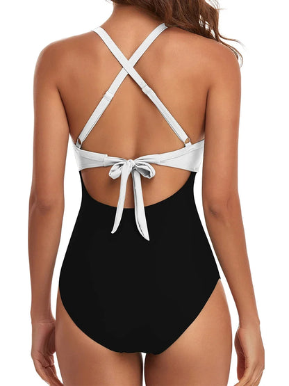 2026 Plain Ruched Swimsuit Women One Piece Solid Swimwear Female Beachwear Bathers Bathing Swimming Swim Bodysuit Summer