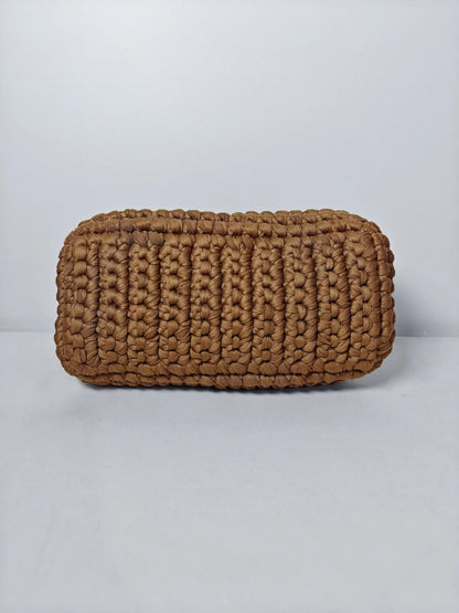 Yingzi Small Crochet Cluth Bag with Handle Handmade Evening Bag Makeup Bag