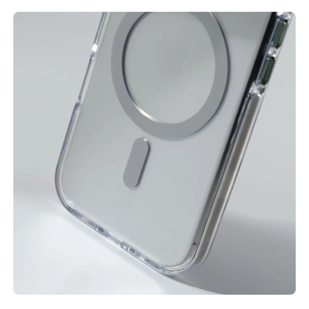 Luxury Lens Holder Shockproof Magnetic Case For iPhone 16 15 14 Plus 13 12 17 Pro Max 17Air 16e Magsafe Fashion Clear Cover