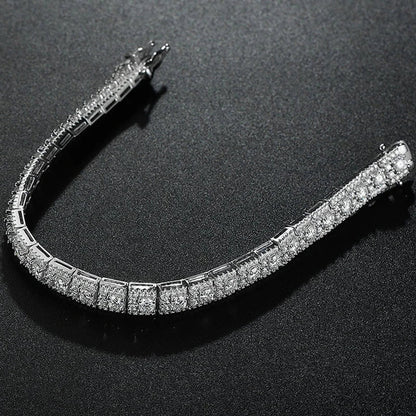 GRA Certified Full Moissanite Diamond Tennis Bracelet D Color For Woman Man 925 Silver Couple Chain Bangle Bracelets Gift