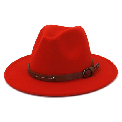 Fedoras Winter Hat For Women 59-61CM Men Panama Felted Jazz Hats New Trilby Church Cap sombreros de mujer