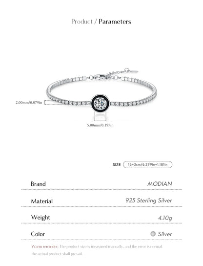 925 Sterling Silver Shinning Stackable Bracelets Stars Geometric Heart Water Drop CZ Tennis Bracelets For Women Jewelry