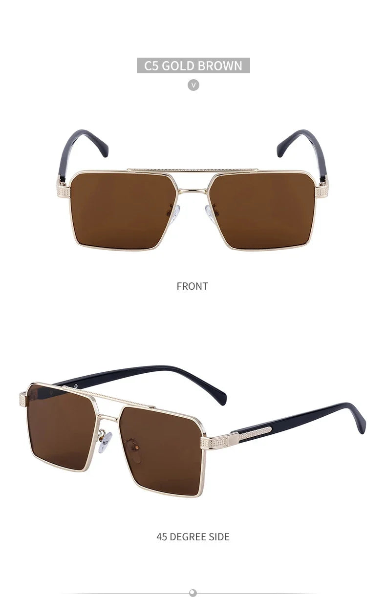 2023 Square Sunglasses For Men Luxe Sunglasses Women Trendy Vintage Fashion Glasses Sun Gafas De Sol Hombre Lunette Soleil Femme